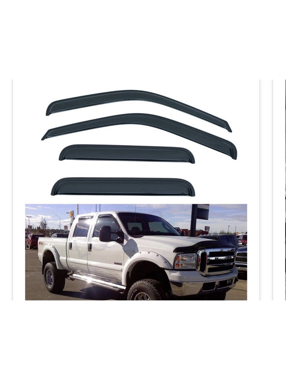 LQQDP Window Visors for 1999-2016 Ford F-250/F350/F450/F550 Super Duty